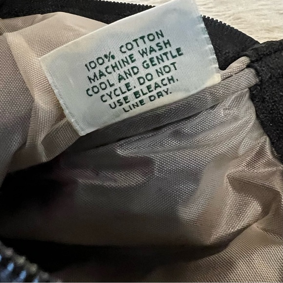 Vintage VERA BRADLEY Ming 2001 Curved Cosmetic Case Black Yellow Red Asian - Picture 10 of 12